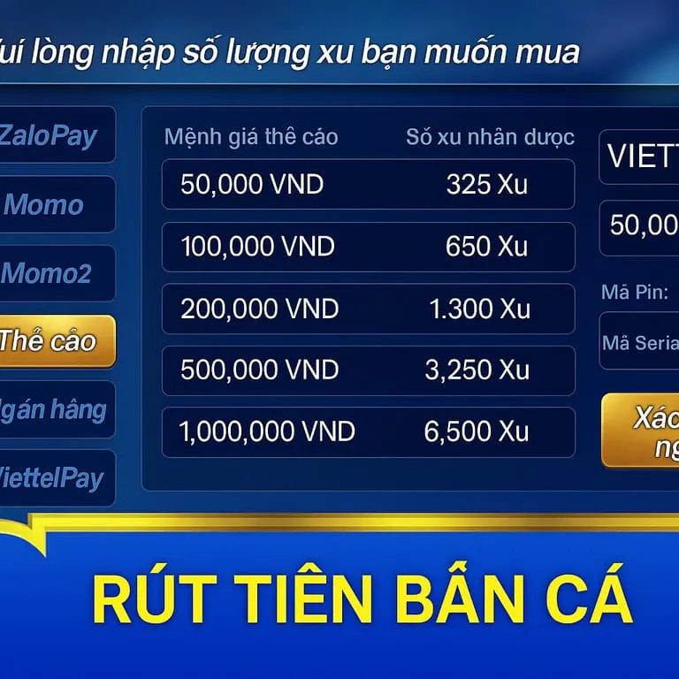 Rút tiền Bắn Cá nhanh chóng, an toàn và tiện lợi